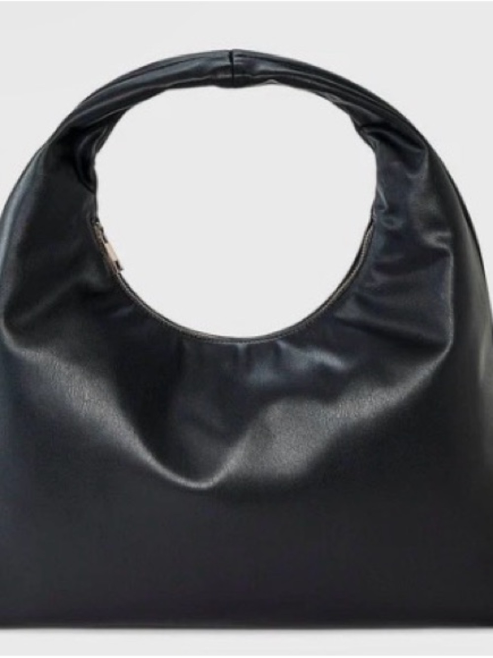 A New Day - Black Crescent-Handle Shoulder Bag NWT